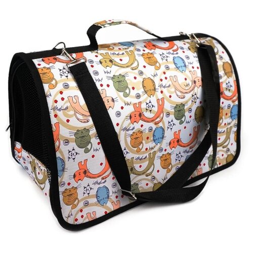 Сумка переноcка STATERA (Статера) жесткая для кошек и собак с ремнем 45*26*26см