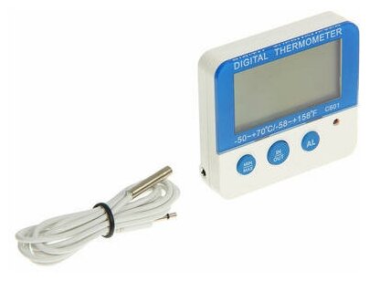 Термометр LTR-13, электронный, выносной датчик 90 см, белый Luazon Home 2603006 .