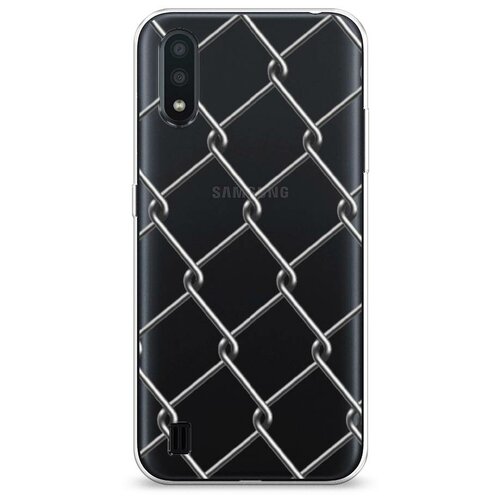 фото Силиконовый чехол "сетка" на samsung galaxy a01 / самсунг гэлакси а01 case place