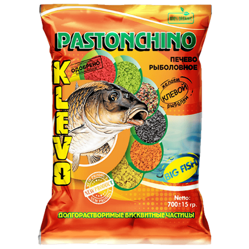 пастончино klevo печево рыболовное с ароматом клубники 700 гр Пастончино KLEVO! MIX - печево рыболовное, долгорастворимое 700гр.