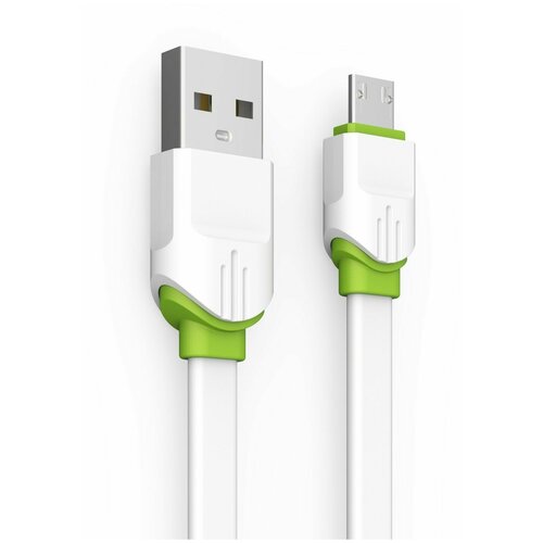 Кабель LDNIO LS34/ USB Micro/ 1m/ 2.4A/ медь: 86 жил/ белый кабель ldnio usb lightning ls35 2 м белый