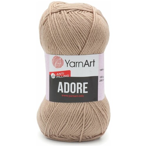 Пряжа YarnArt Adore 100 г, 280 м (100% акрил с эффектом анти-пиллинга), 7730460_368 дымчатый, 5 шт