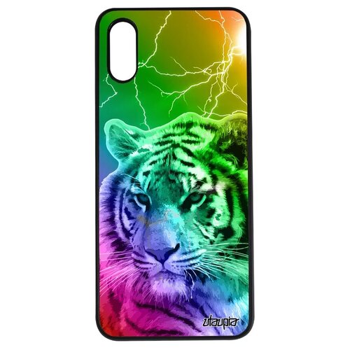 фото Чехол для смартфона // xiaomi redmi 9a // "царь тигр" азия бенгальский, utaupia, светло-зеленый