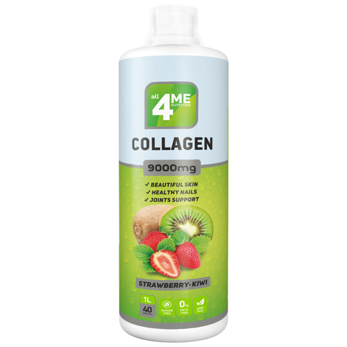 Коллаген 4Me Nutrition Collagen concentrate 9000 1000 мл клубника-киви collagen concentrate liquid 1000 мл клубника киви