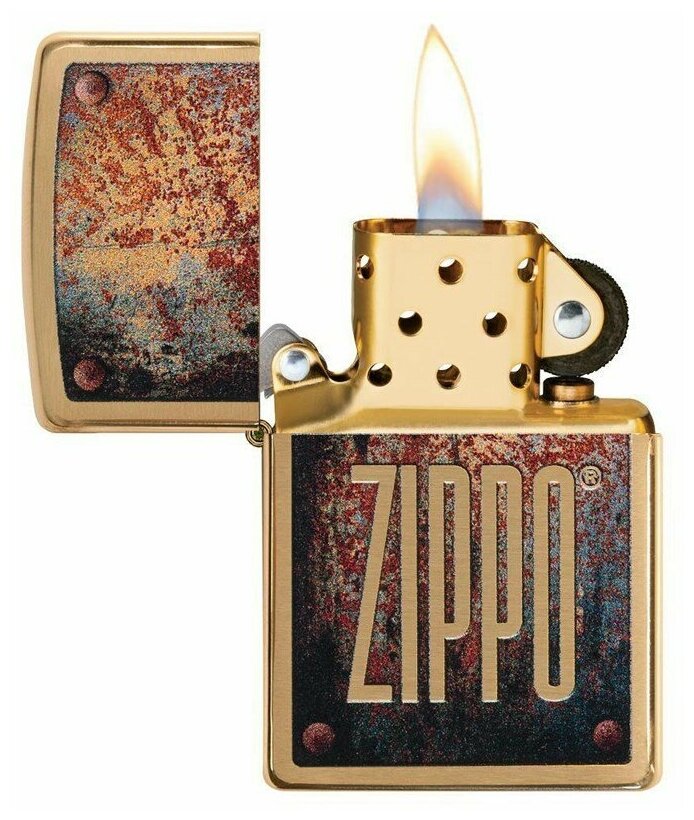 Зажигалка ZIPPO 29879 Rusty Plate Design - фотография № 6
