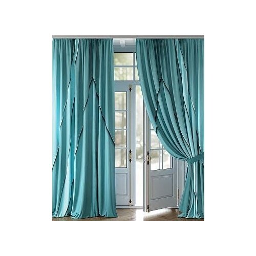 фото Комплект штор томдом лекивинс (бирюза)