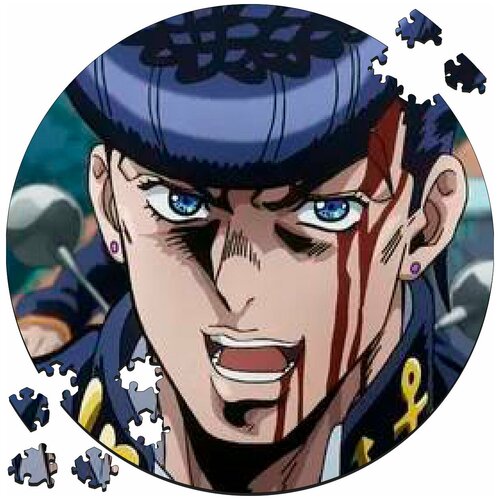 Деревянный пазл - картина на стену Джо Джо Джоске Хигасиката Josuke Higashikata 169 деталей 30х30см джоске джо джо