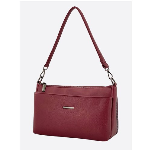 Сумка  кросс-боди Raffinni, фактура зернистая, матовая, бордовый, красный