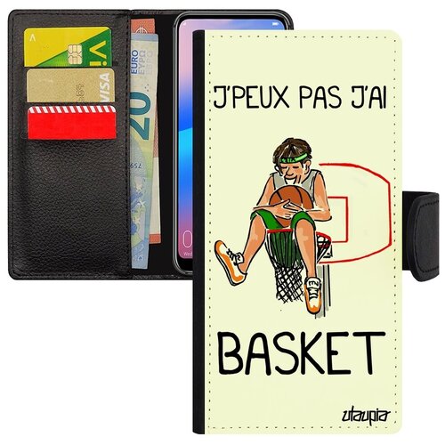 фото Новый чехол книжка для телефона // huawei p30 lite // "не могу - у меня баскетбол!" предлог юмор, utaupia, белый