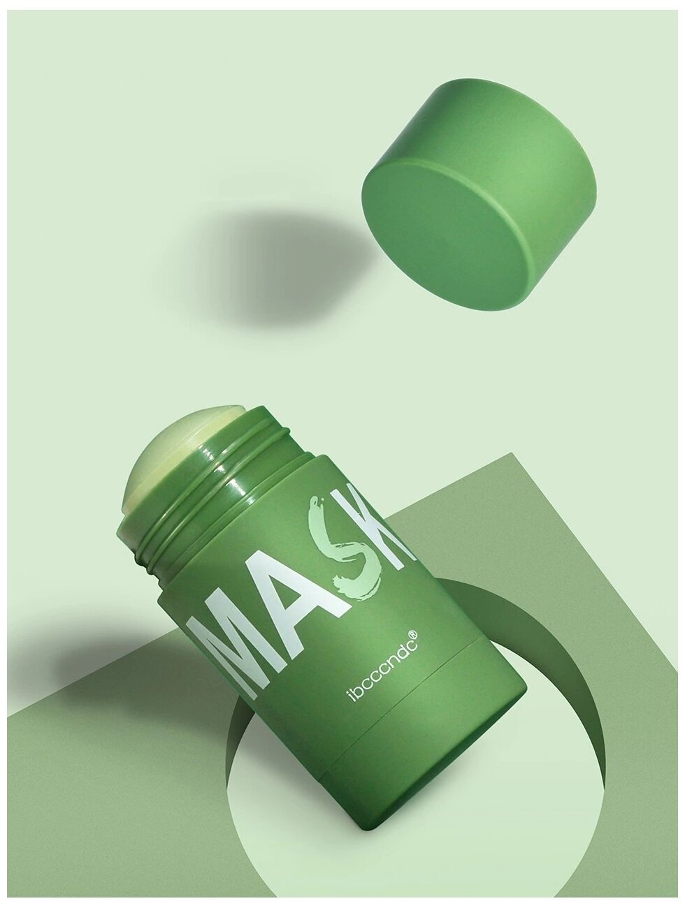 Ibcccndc Очищающая маска-стик против черных точек и акне Green tea face mask stick, 40 г