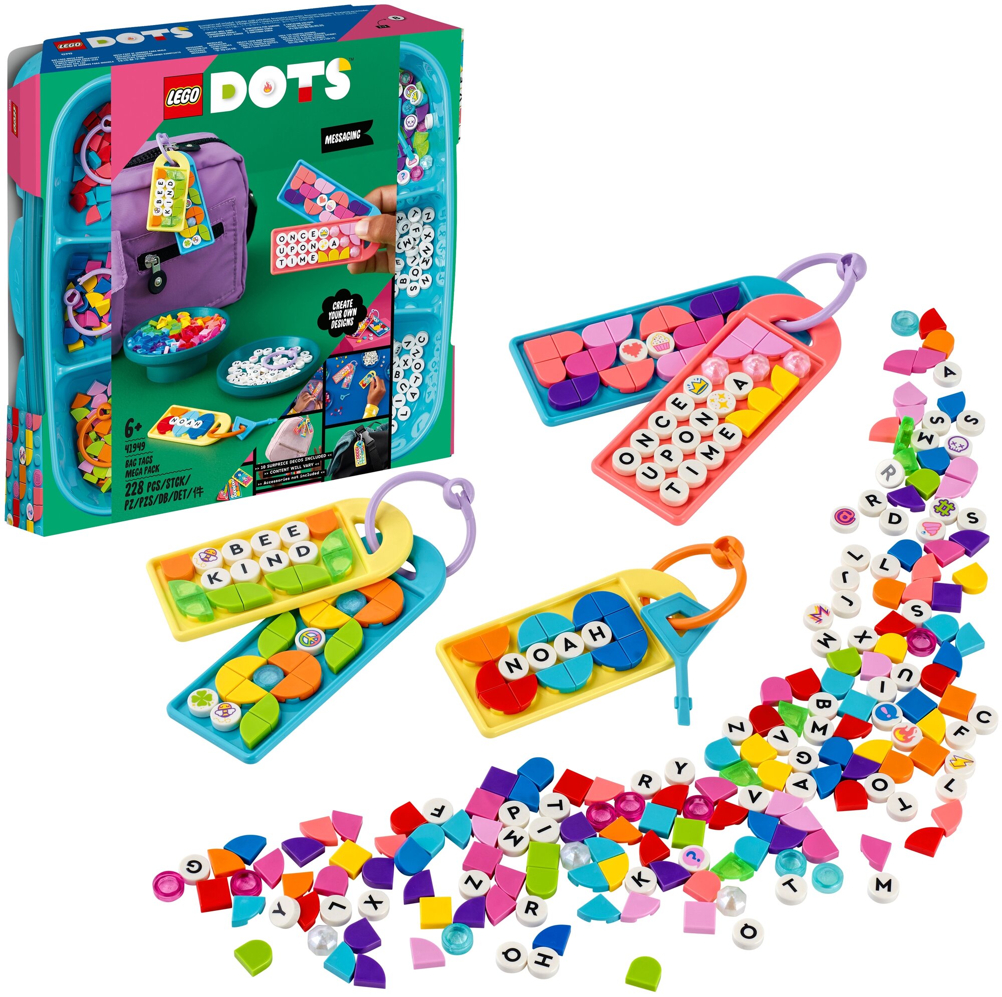 Конструктор LEGO DOTs "Большой набор бирок для сумок: надписи" 41949 - фото №3