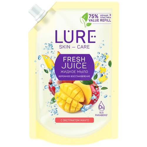 жидкое мыло lure fresh juice с экстрактом ягод дой пак 380 мл Жидкое мыло LURE Fresh Juice с экстрактом манго