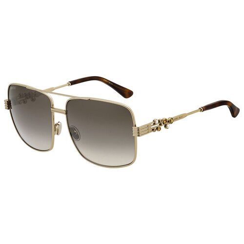 Солнцезащитные очки Jimmy Choo, квадратные, оправа: металл, для женщин, коричневый