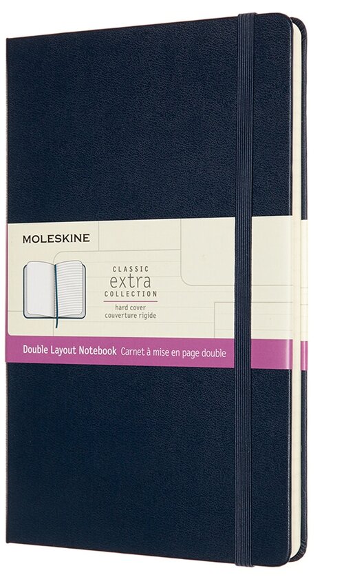 Блокнот Moleskine CLASSIC DOUBLE NB313HB20 Large 130х210мм 240стр. линейканелинованный твердая облож