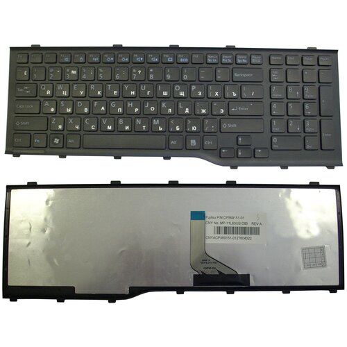 Клавиатура для ноутбука Fujitsu MP-11L63SU-D85W черная 201000₽