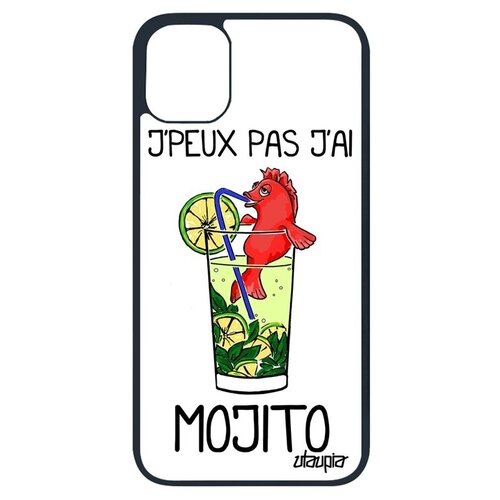 фото Противоударный чехол на телефон // iphone 11 pro // "не могу - у меня мохито!" принт пиво, utaupia, белый