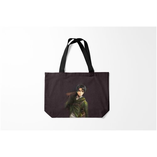 фото Сумка-шоппер / 46х35 см / аниме / атака титанов levi ackerman burnettie