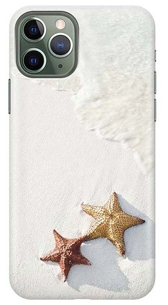 Силиконовый чехол на Apple iPhone 11 Pro / Эпл Айфон 11 Про с рисунком "Две морские звезды"