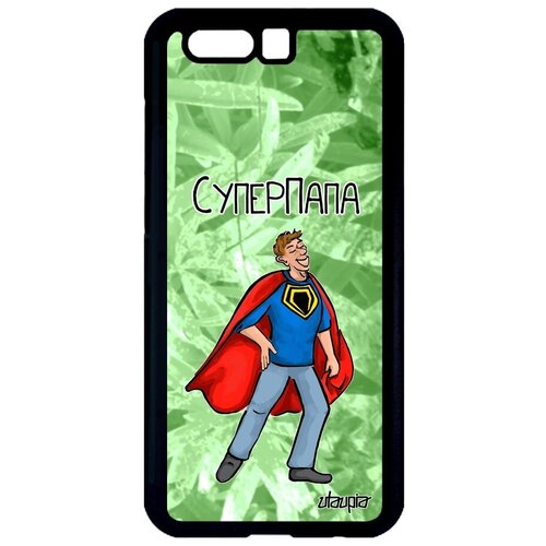 фото Противоударный чехол на смартфон // honor 9 // "суперпапа" супергерой комикс, utaupia, светло- зеленый