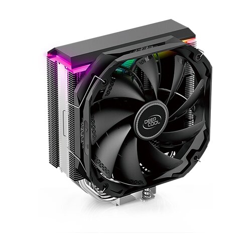 Кулер для процессора Deepcool AS500, черный кулер cooler master hyper 212 led turbo white edition lga2066 2011 v3 2011 1200 115x 1366 am4 am3 am3 am2 am2 fm2 fm2 fm1 aluminum 2 120mm fan 6