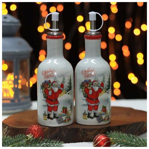 фото Набор для соусов и масел 2 шт "с новым годом" 250 мл 6249564 доляна