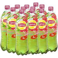 Чай Lipton Зеленый Земляника и Клюква, ПЭТ, 1 л, 12 шт.