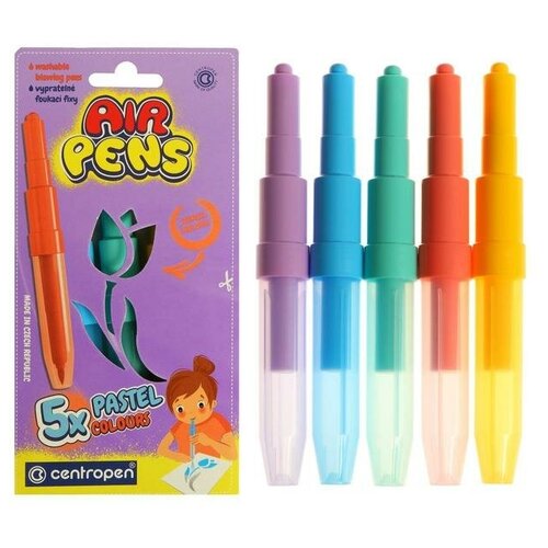 Фломастеры - блопены 5 цветов Centropen 1500/05 AirPens Pastel Colours