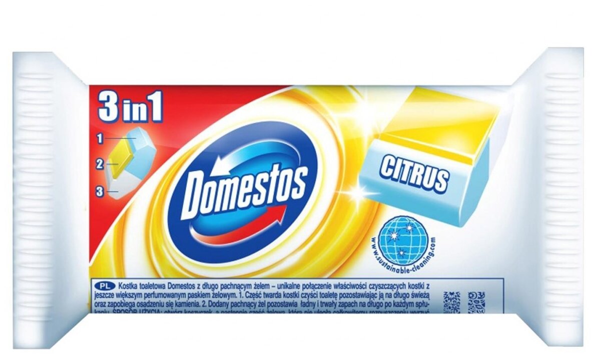 Доместос / Domestos Лимон - Сменный блок для унитаза, 40 гр - фотография № 2