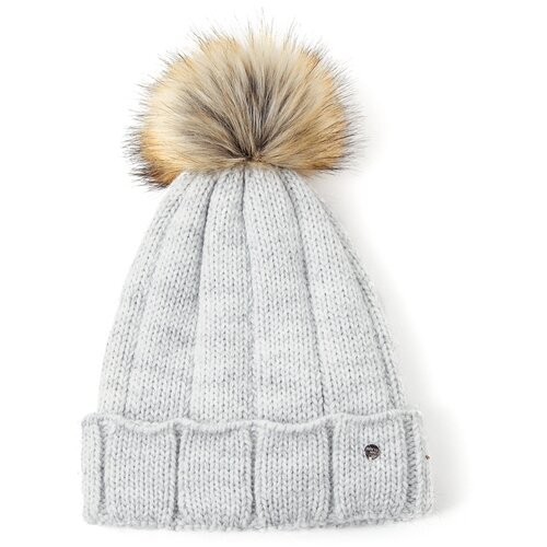 фото Шапка женская finn flare, цвет: светло-серый меланж a20-12138_251, размер: 56