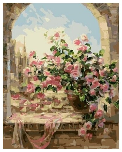 Картина по номерам Colibri - Нежные розы, холст на подрамнике 40х50см