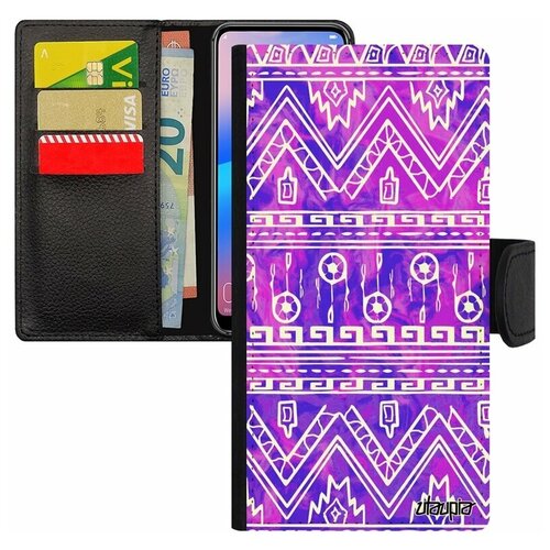 фото Чехол-книжка на смартфон galaxy s8, "ацтекские мотивы" фон декор utaupia