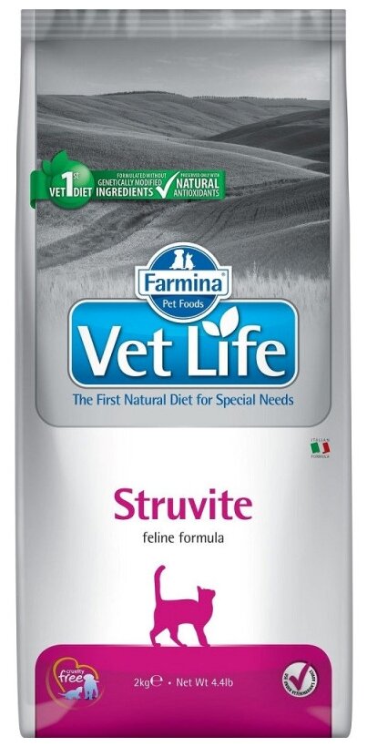 Farmina Vet Life Cat Struvite для кошек при МКБ 2 кг