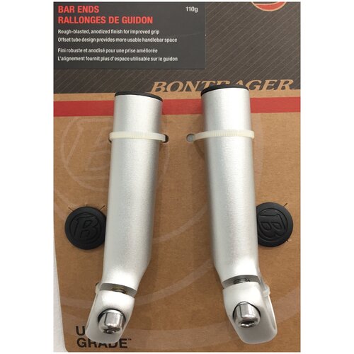 Рога Bontrager Bar Ends silver (100 мм) рога xlc pro bar ends flat 83 mm white be a14