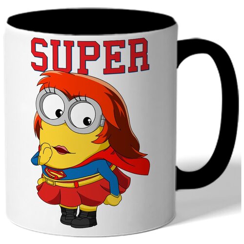 фото Кружка цветная миньоны super - миньон в костюме супергероя drabs
