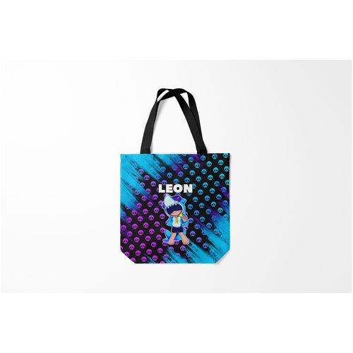 фото Сумка-шоппер / 40х40 см / геймерам / brawl stars leon burnettie