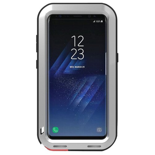 Чехол-бампер MyPads для Samsung Galaxy S8 Plus SM-G955 противоударный влагозащитный цельно-металлический серебристый водостойкий противоударный водонепроницаемый грязестойкий влагозащитный ударопрочный чехол бампер mypads для samsung galaxy note 9 цельно металлич