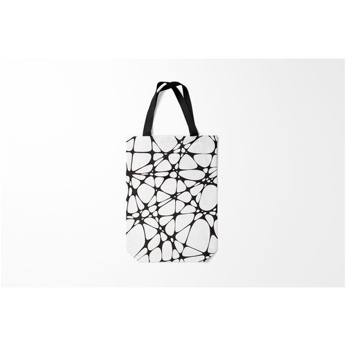 фото Сумка-шоппер / 31х42 см / тренды / абстракция паутинная burnettie