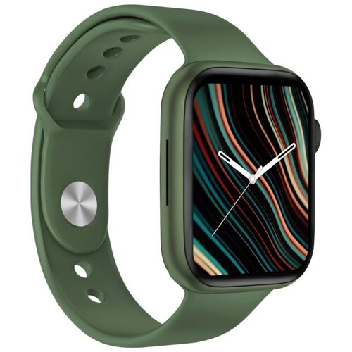 Умные часы М7 МАХ Смарт-часы Smart Watch M7 MAX 45 мм сенсорный 19 HD-экран NFC с активной кнопкой Siri беспроводная зарядка зеленые 199500₽