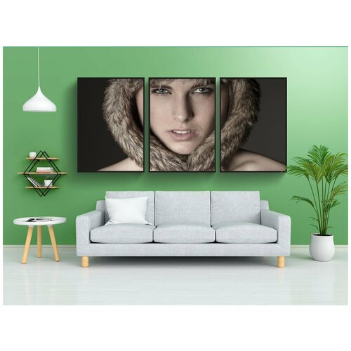 фото Набор модулных постеров для интерьера "женщина, девочка, портрет" 60x90 см. в тубусе, без рамки lotsprints