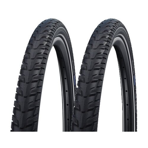 фото Комплект покрышек 2шт для велосипеда schwalbe energizer plus tour 28-29x2.00 (50-622), защита от проколов greenguard, black-reflex