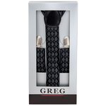 Подтяжки мужские в коробке GREG G-1-58, цвет Черный, размер универсальный - изображение