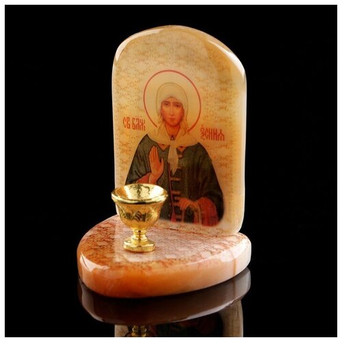 Икона «Ксения Петербургская», с подсвечником, селенит икона ксения петербургская с молитвой