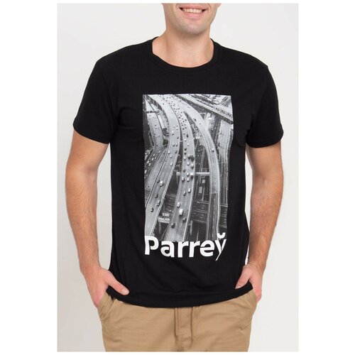 Футболка Parrey, размер S, черный футболка parrey размер s черный