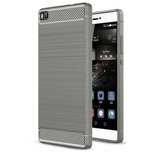 Чехол-накладка Carbon Fibre для Huawei P8 (серый) чехол накладка carbon fibre для oppo r11 серый