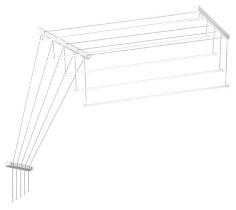 Сушилка для белья потолочная "Лиана-Люкс" 2,0м, пластмассовые кронштейны, алюминиевые стержни, потолочный способ установки (Россия) - фотография № 1