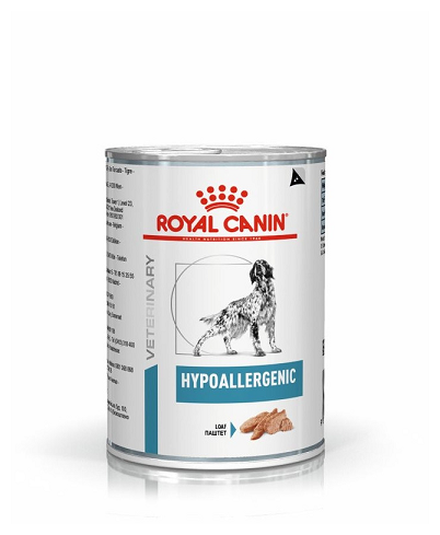 Консервы Royal Canin Hypoallergenic для взрослых собак при пищевой аллергии 12х0,40кг