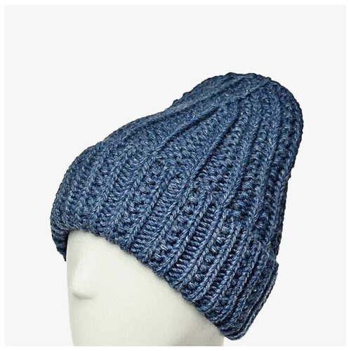 Шапка 23-238 джинс/серебро