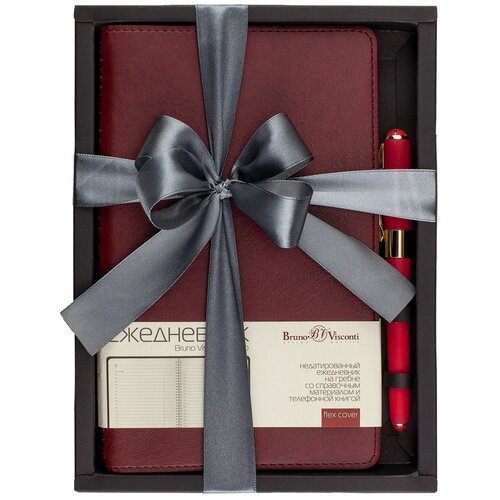 Подарочный набор Набор подарочный Ежедневник и ручка А5 Мilano бордовый арт3-415/08-2, 1463584