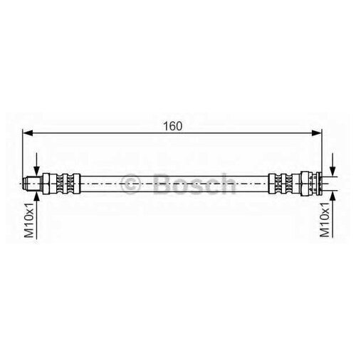 BOSCH 1987476629 Шланг тормозной CITROEN JUMPER/FIAT DUCATO/BOXER 2