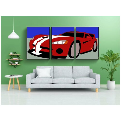 фото Набор модулных постеров для интерьера "машина, авто, гадюка" 60x90 см. в тубусе, без рамки lotsprints